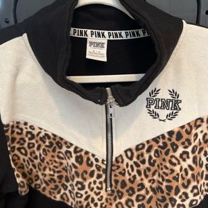 Victoria’s Secret half-zip cheetah sweater, size M
